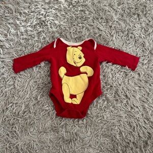 Disney Red & Yellow Winnie the Pooh Bodysuit